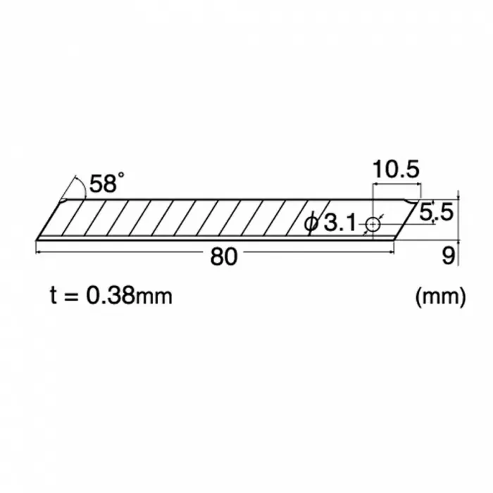 Резервен нож BA-50SS 45° Stainless Steel 50бр/пакет | 40 лв.